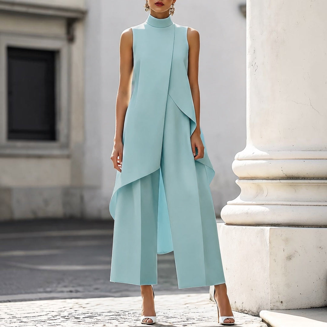 Elisa | Conjunto chaleco asimétrico y pantalón palazzo