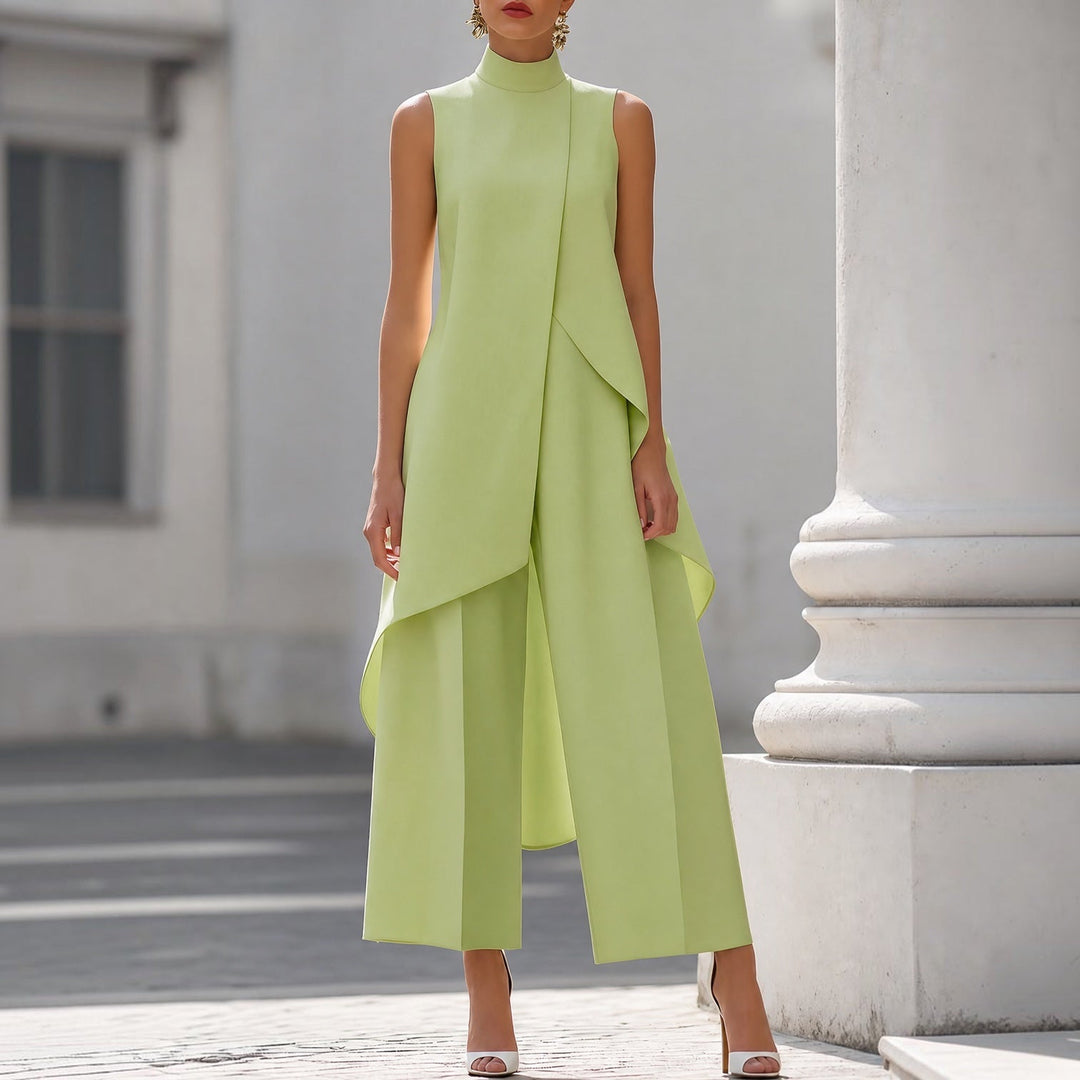 Elisa | Conjunto chaleco asimétrico y pantalón palazzo