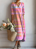 Ángela | Vestido midi a cuadros pastel