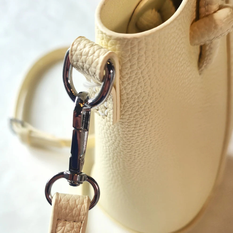 Ámbar | Bolso bucket de piel granulada