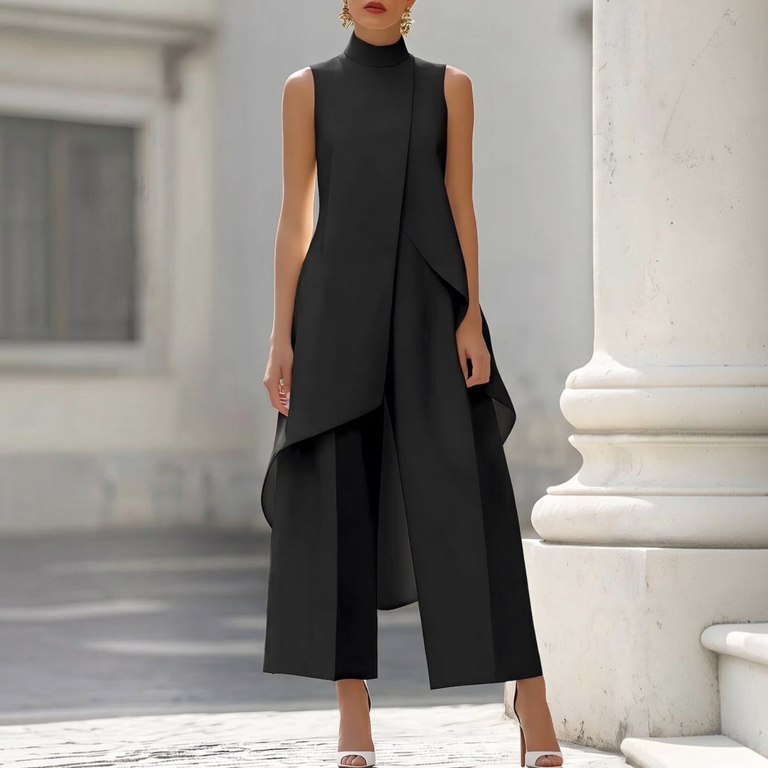 Elisa | Conjunto chaleco asimétrico y pantalón palazzo