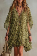 Selvae |  Vestido kaftán boho animal print