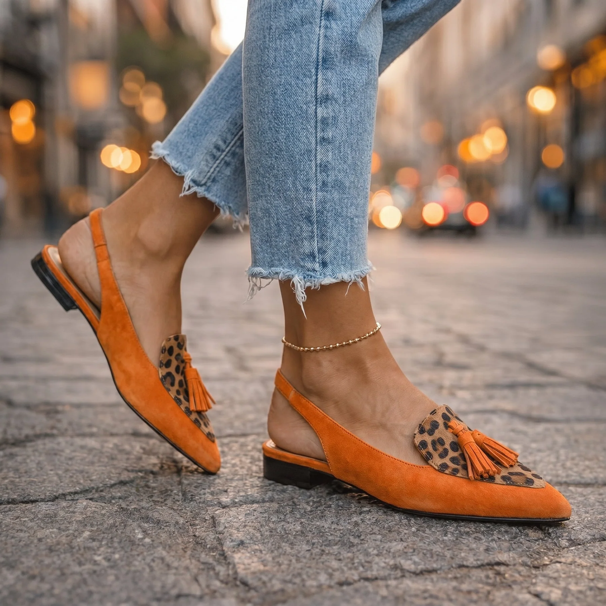 Lisa | Sandalias artesanales con tiras y borlas
