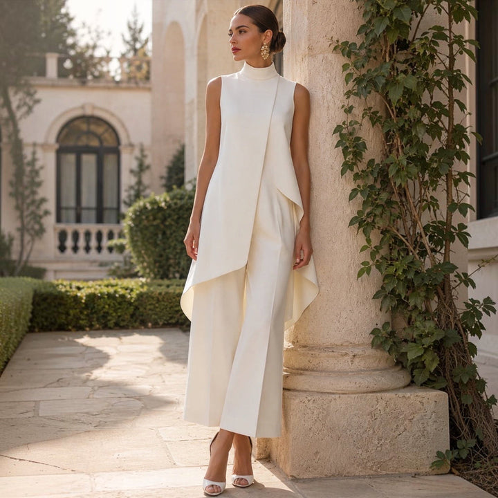 Elisa | Conjunto chaleco asimétrico y pantalón palazzo