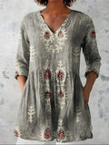 Elisabeth | Blusa larga estampada con cuello en V