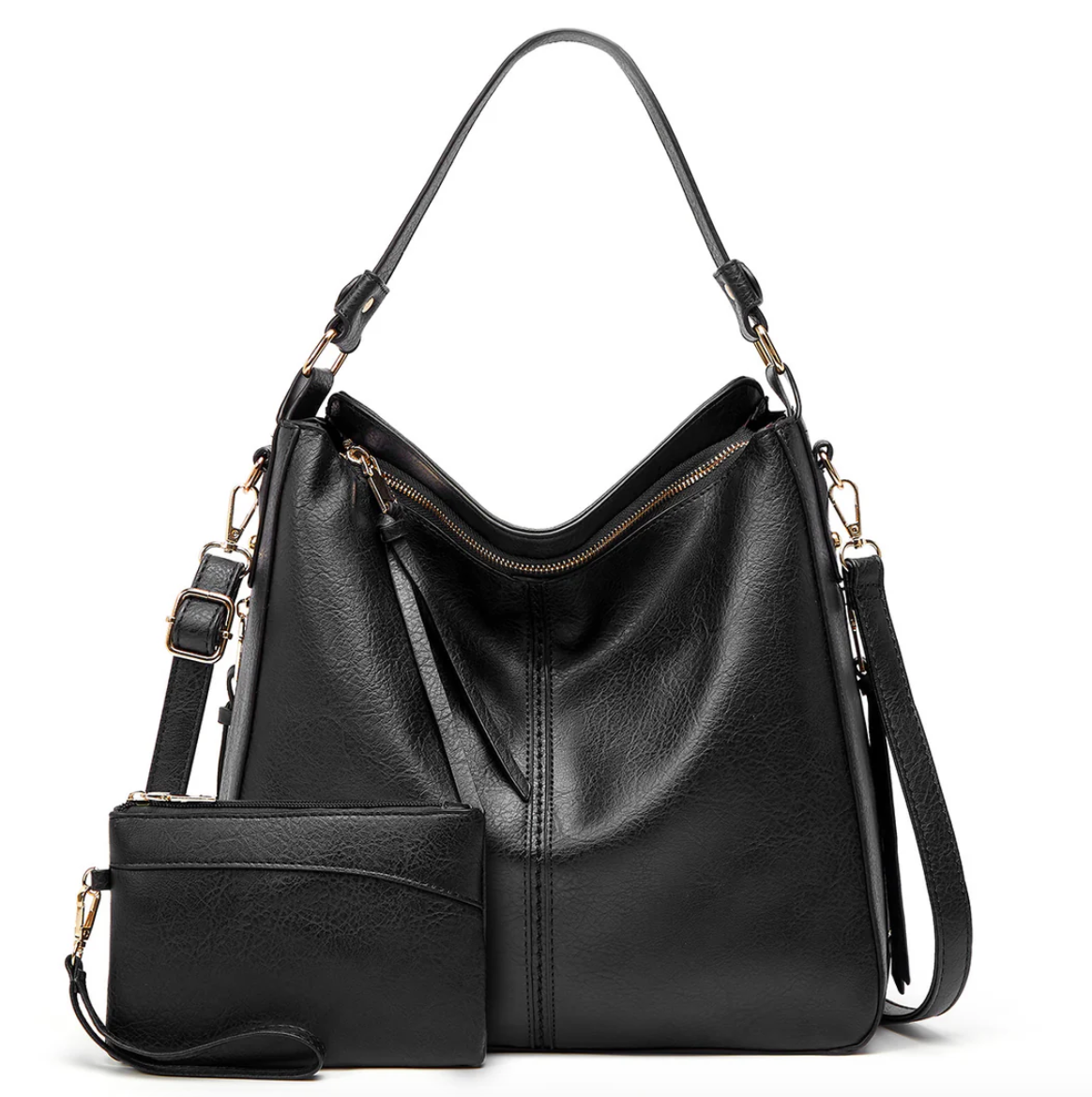 Habana | Bolso hobo de piel con cartera a juego