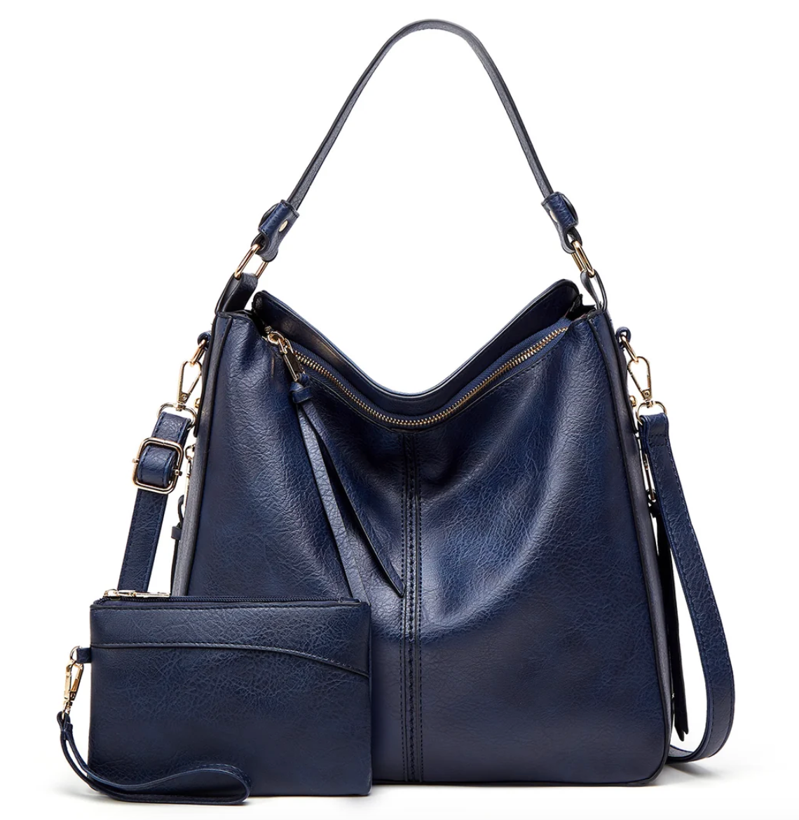 Habana | Bolso hobo de piel con cartera a juego