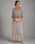 Lúa Elegante | Vestido largo fluido de capas