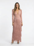 Adriana | Vestido con flecos y escote en V
