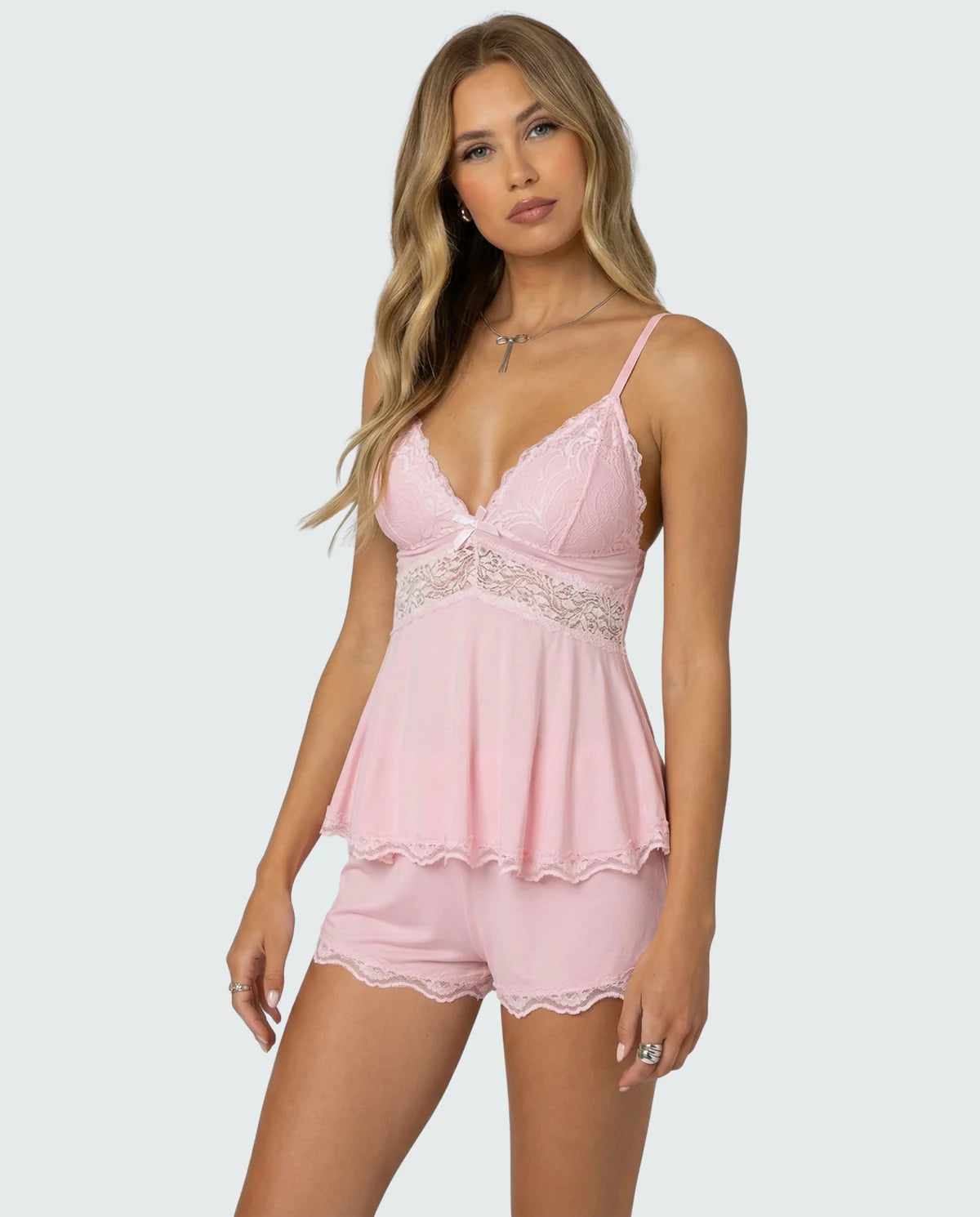 Rosalía | Conjunto de pijama de encaje