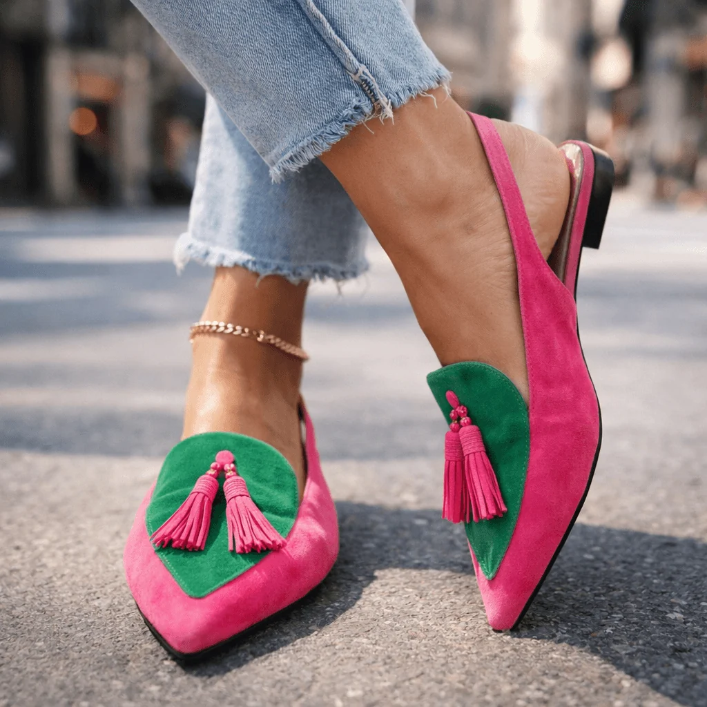 Lisa | Sandalias artesanales con tiras y borlas