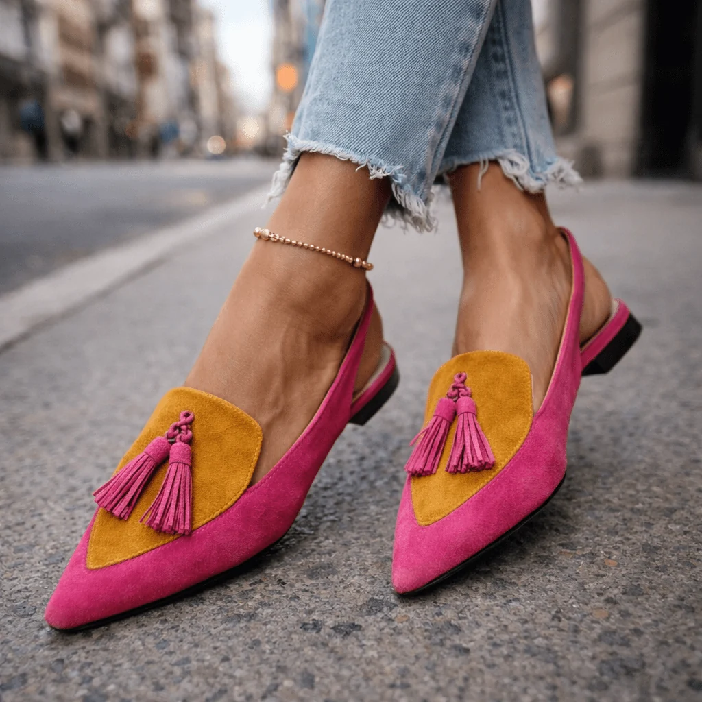Lisa | Sandalias artesanales con tiras y borlas