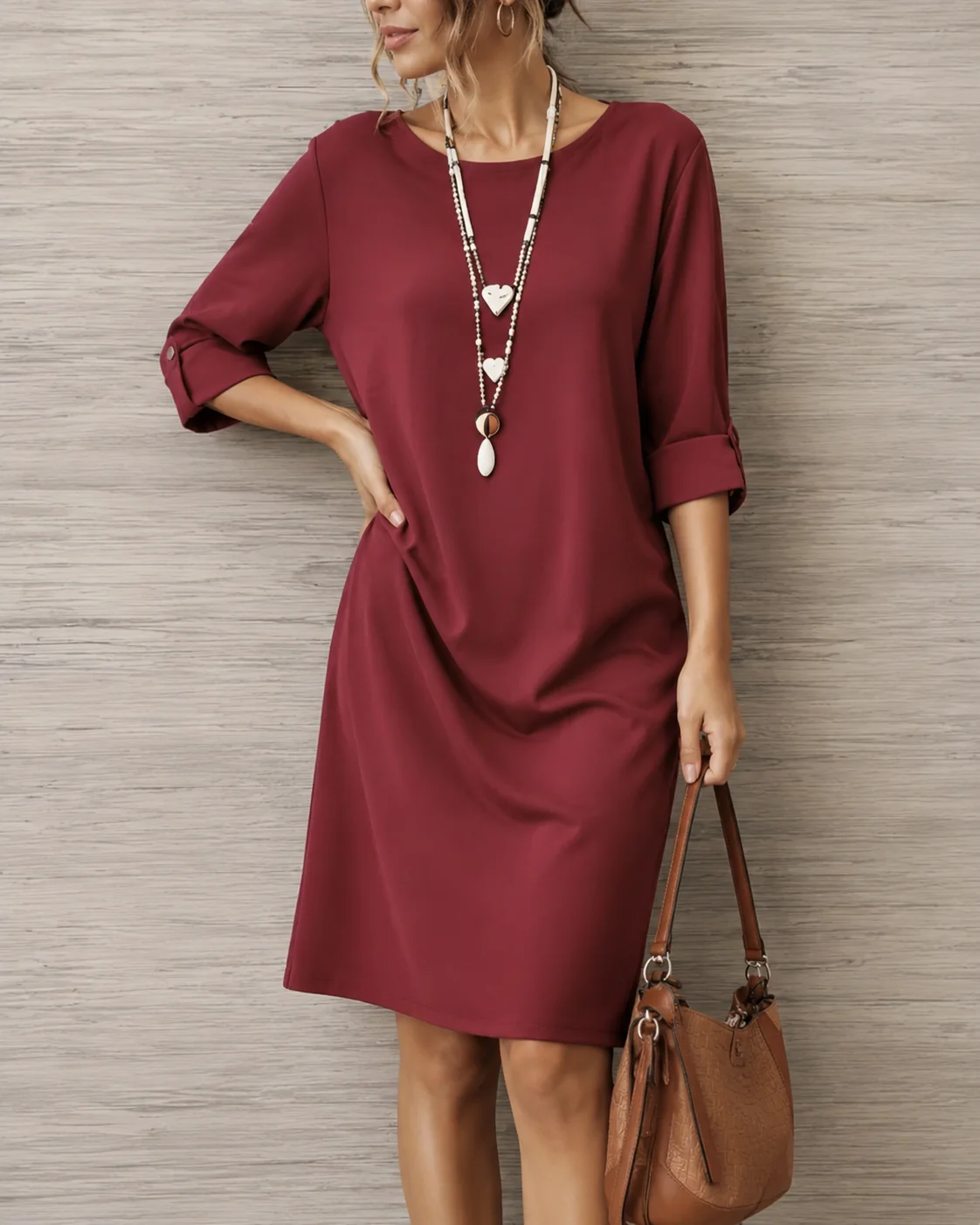 Enia | Vestido midi con efecto vientre plano