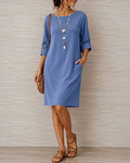 Enia | Vestido midi con efecto vientre plano