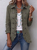 Célia | Chaqueta bordada verde oliva