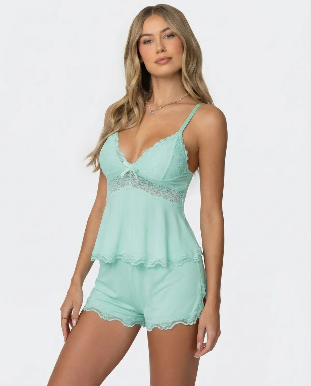Rosalía | Conjunto de pijama de encaje